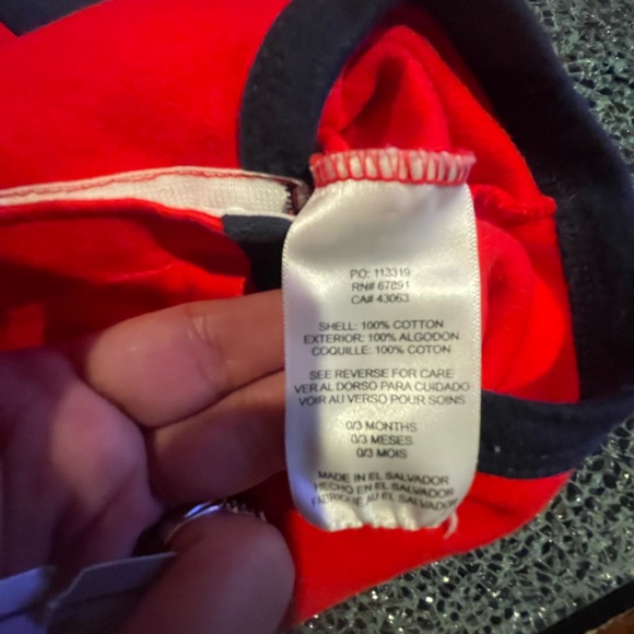 2 Packs New England Patriots Baby Bodysuit Set 0/3M NFL Team Apparel Red & Navy - Picture 10 of 10